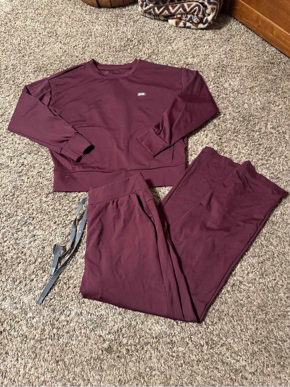 Figs Burgundy scrub set - Two-Piece Set
